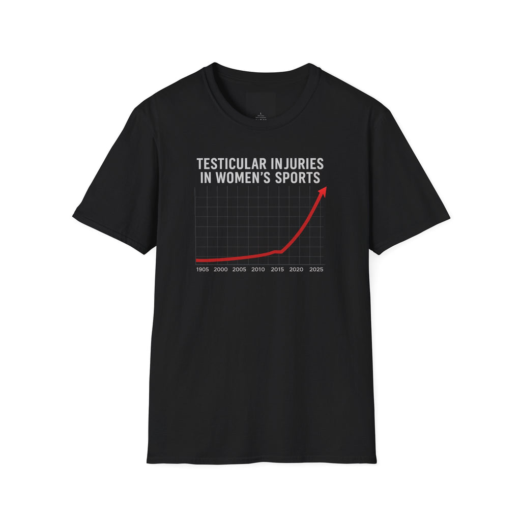 Testicular Injuries in Women's Sports Chart T-shirt